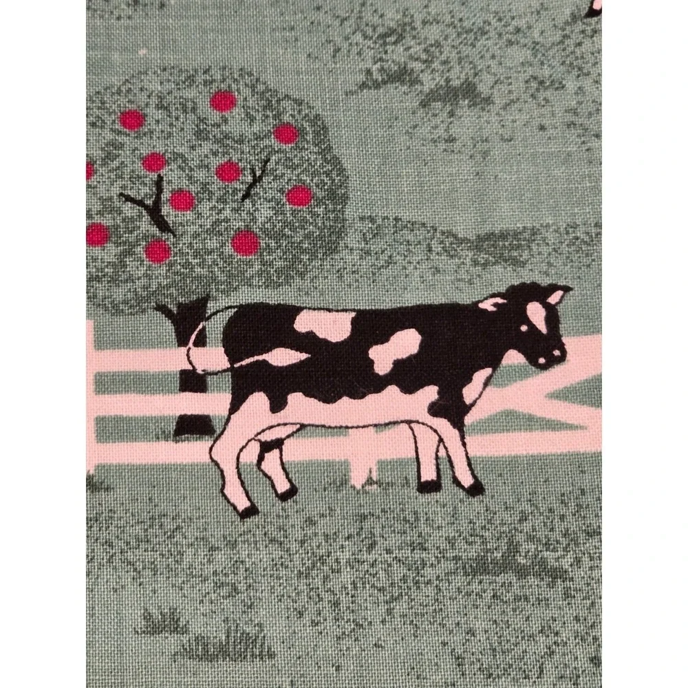 Kitchy Cows Farm Set of 6 Handmade Reversible Placemats One of a Kind‎ Quality